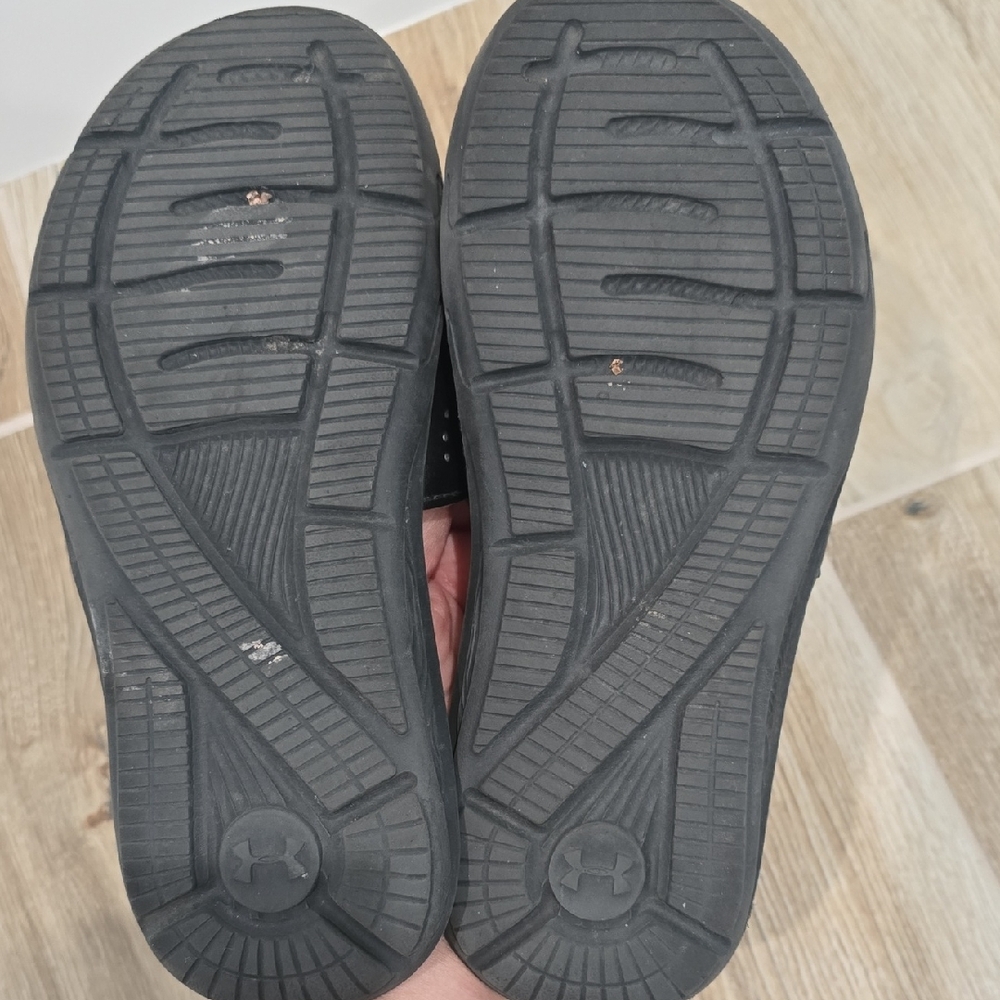 Under Armour Black and Purple Slide Sandals - Picture 8 of 11